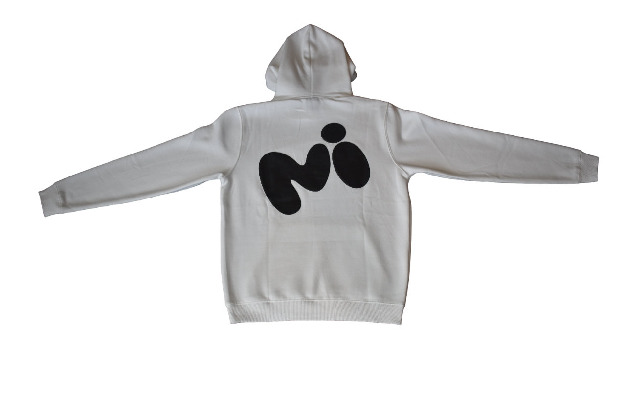 Mitsmi Puff Print Hoodie WHITE