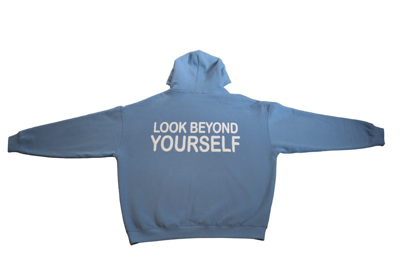 Look Beyond Yourself Hoodie LIGHT BLUE