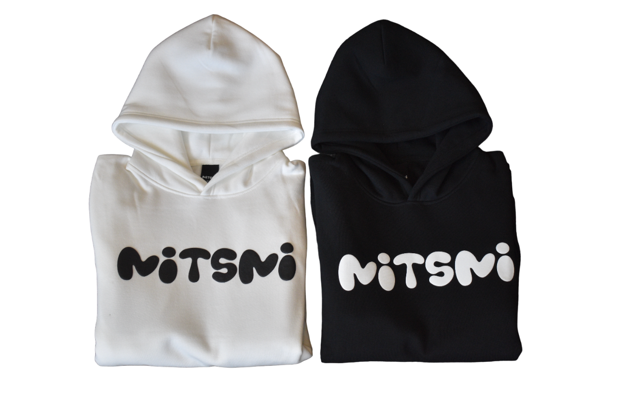 Mitsmi Puff Print Hoodie WHITE