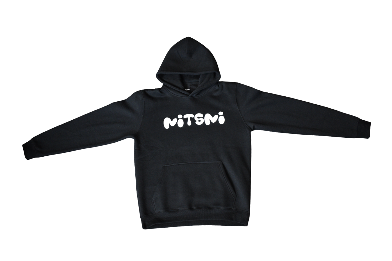 Mitsmi Puff Print Hoodie BLACK