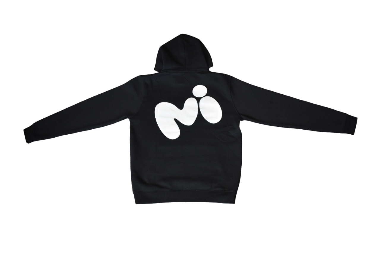 Mitsmi Puff Print Hoodie BLACK